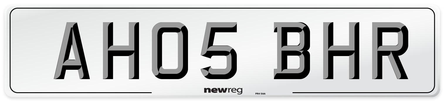 AH05 BHR Number Plate from New Reg